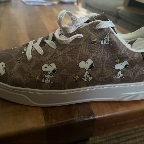 Coach Snoopy Sneakers - Brown and White
